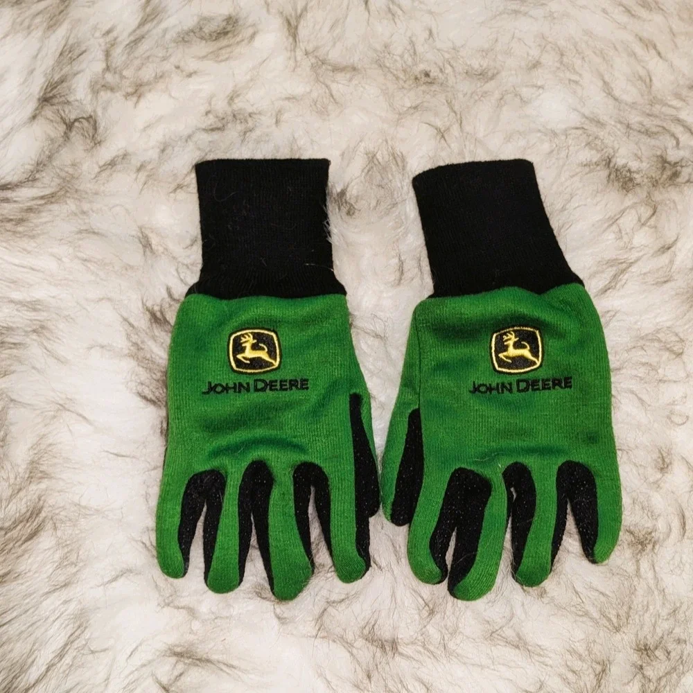 LP42386 John Deere Licensed Light-Duty Cotton Grip Gloves - Youth/Toddler